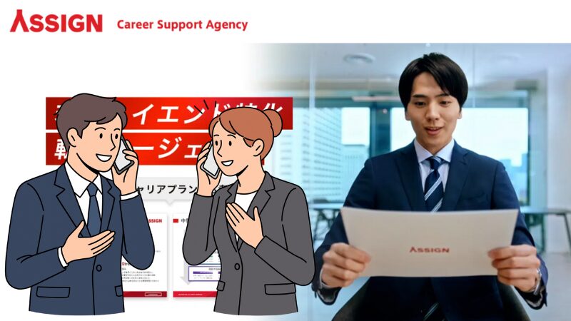 ASSIGNAGENTの面談（電話相談可）を受ける。