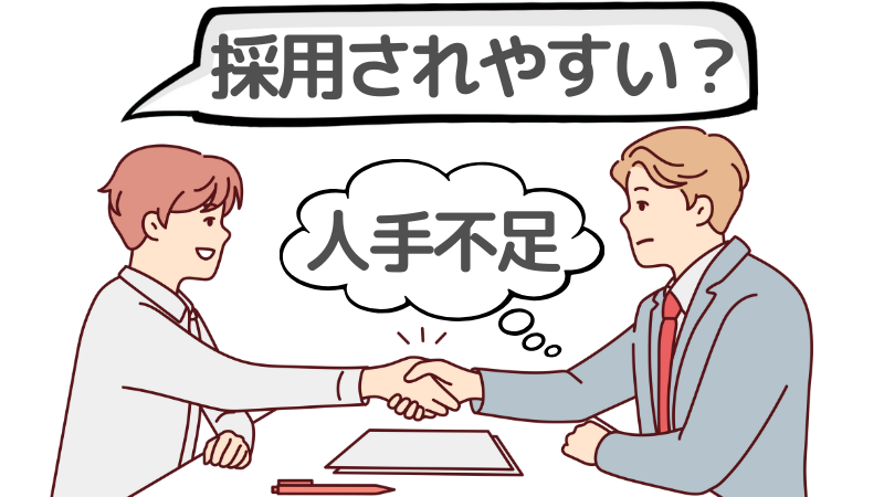 「人手不足だと採用されやすい」と考える理由